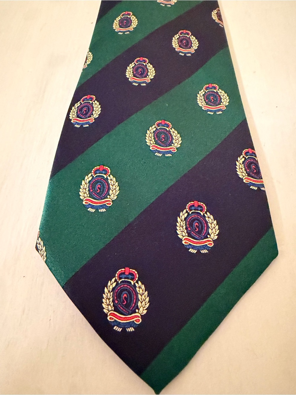 Rene Chagal Men's Handmade Polo Silk country club Beautiful Vintage Tie